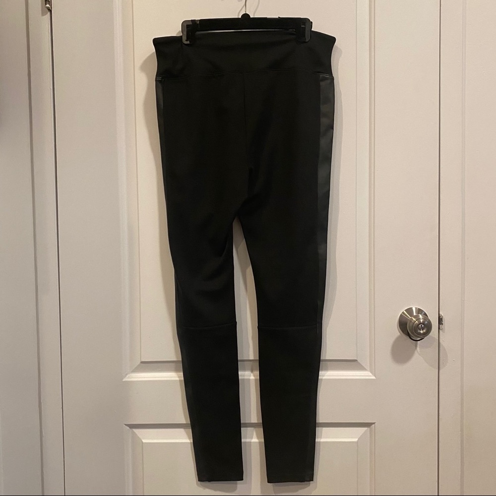 Spanx Faux Leather Side Stripe Leggings - Picture 3 of 3